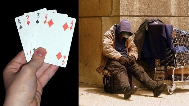 Era convinto di avere un asso nella manica ma era un 4 di quadri, ora è sul lastrico - Lercio