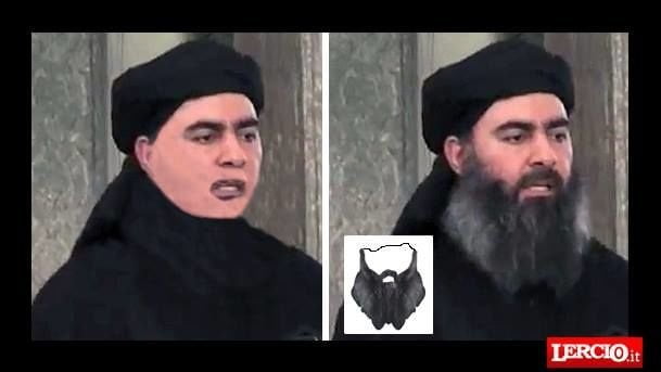 Scandalo nell'Isis, al-Baghdadi porta la barba finta - Lercio