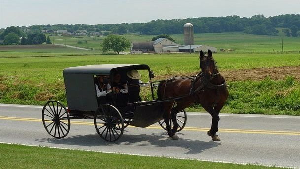 Amish cacciato dal suo villaggio: prese la scossa chiudendo lo sportello della carrozza - Lercio
