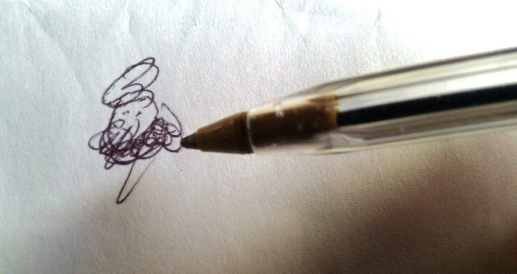 Scarabocchia per far scrivere la biro, per caso disegna Maometto: fondamentalista si taglia la mano - Lercio