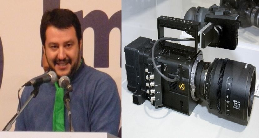 Matteo Salvini si fidanza con una telecamera - Lercio