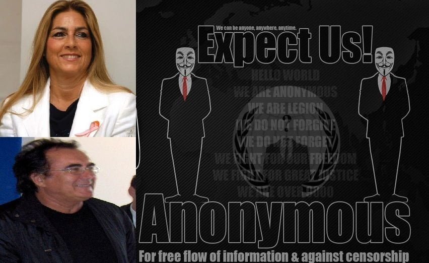 Sanremo: Anonymous attacca i siti di Albano e Romina - Lercio