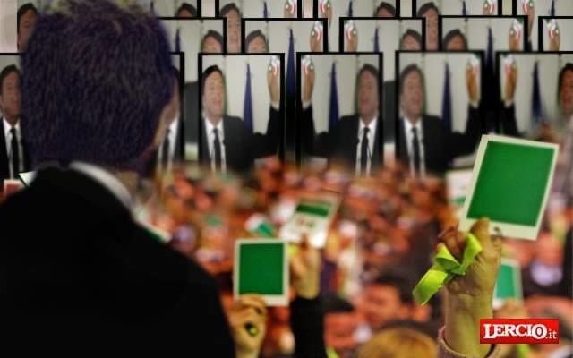 Direzione Pd: Renzi sostituisce la minoranza con un set di specchi ed ottiene l'unanimità - Lercio