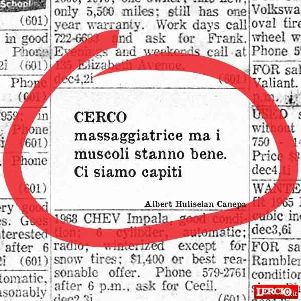 Annunci Lerci 25 Gennaio 2016 - Lercio