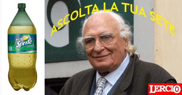 Marco Pannella testimonial della nuova campagna Sprite 'Ascolta la tua sete' - Lercio