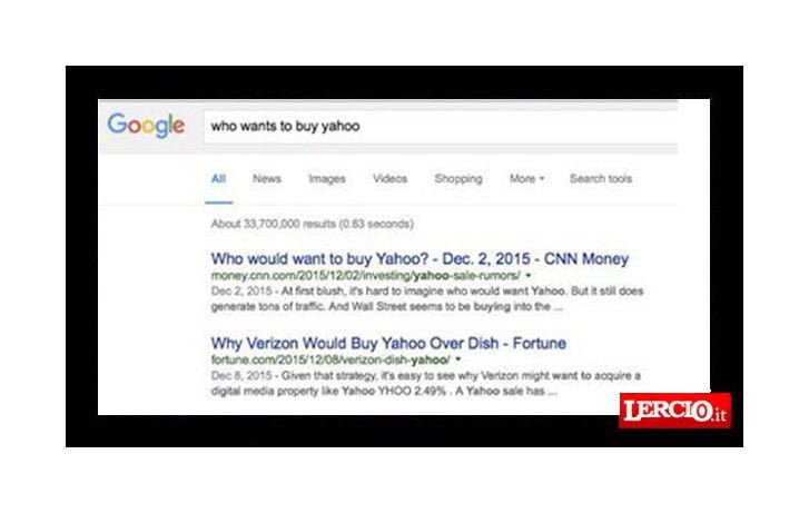 Yahoo! cerca possibili acquirenti su Google - Lercio