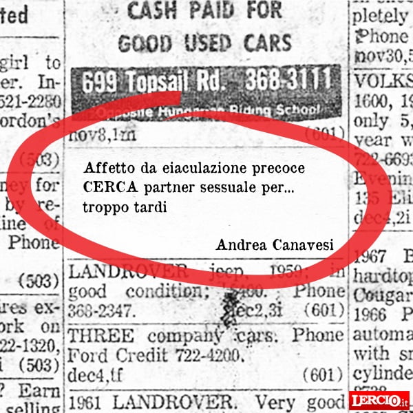 Annunci Lerci 18 Aprile 2016 - Lercio