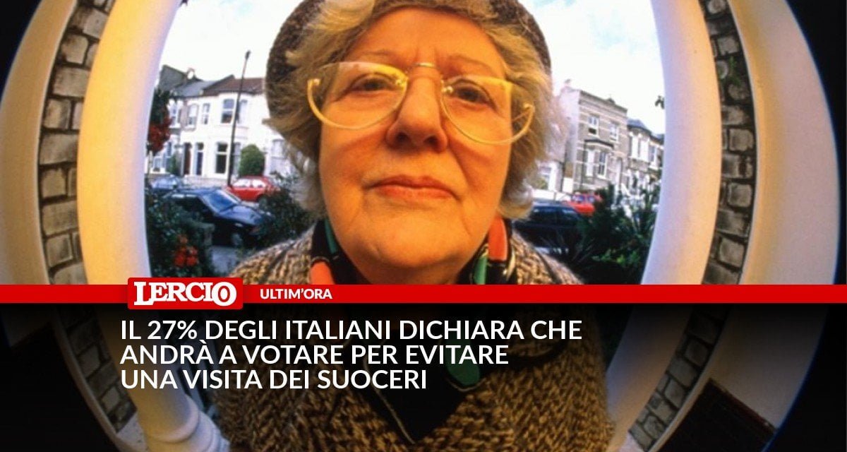 Il 27% degli italiani dichiara che andrà a votare per evitare una visita dei suoceri - Lercio