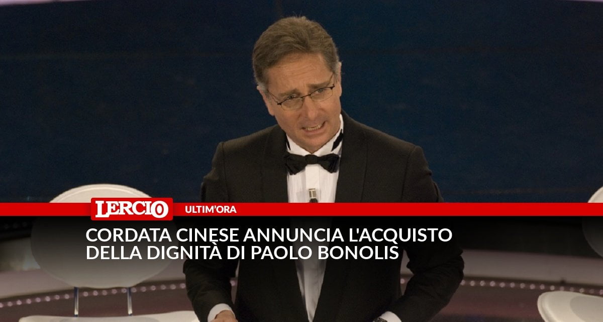 Cordata cinese annuncia l'acquisto della dignità di Paolo Bonolis - Lercio