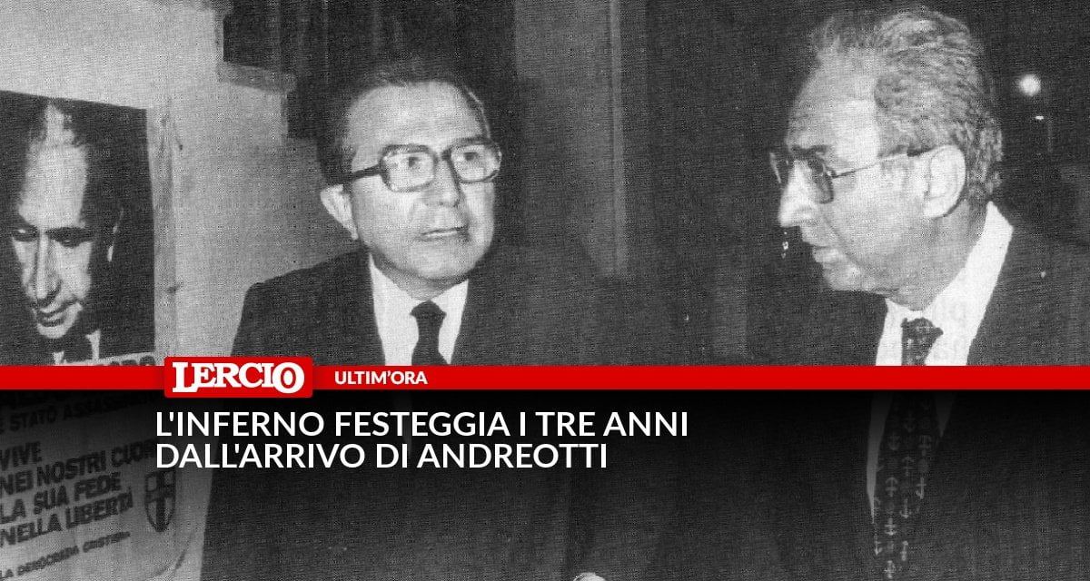 L' inferno festeggia i tre anni dall'arrivo di Andreotti - Lercio