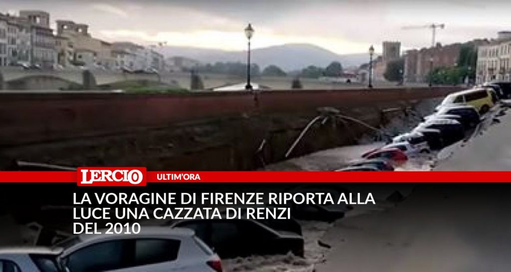 La voragine di Firenze riporta alla luce una cazzata di Renzi del 2010 - Lercio