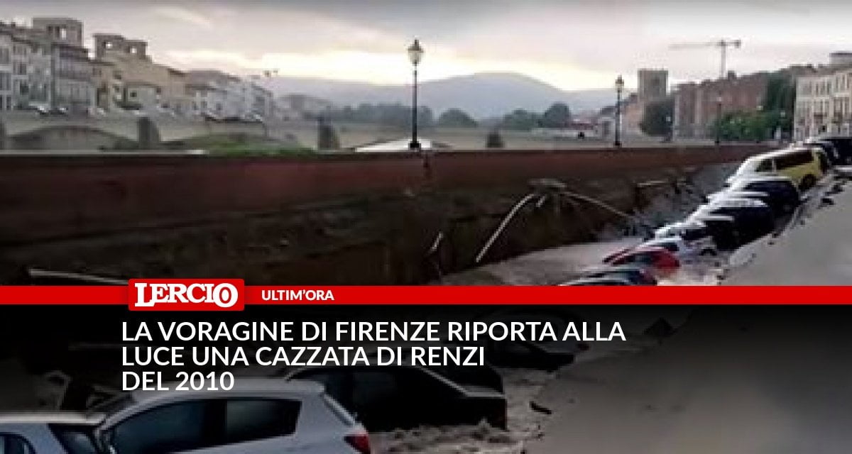 La voragine di Firenze riporta alla luce una cazzata di Renzi del 2010 - Lercio