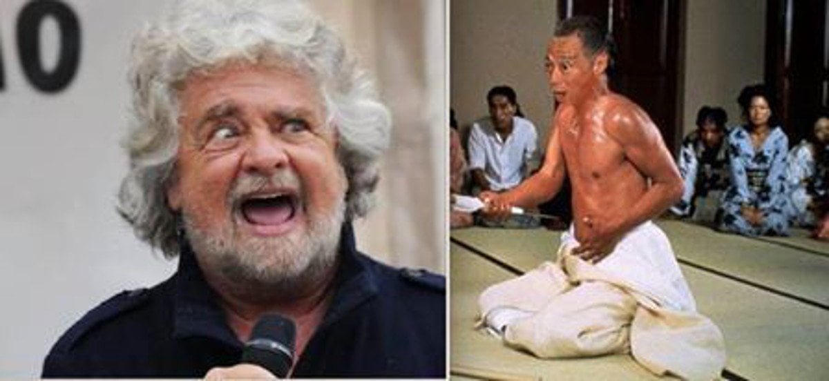 M5S, Grillo: "Harakiri per gli esponenti che ricevono un avviso di garanzia" - Lercio