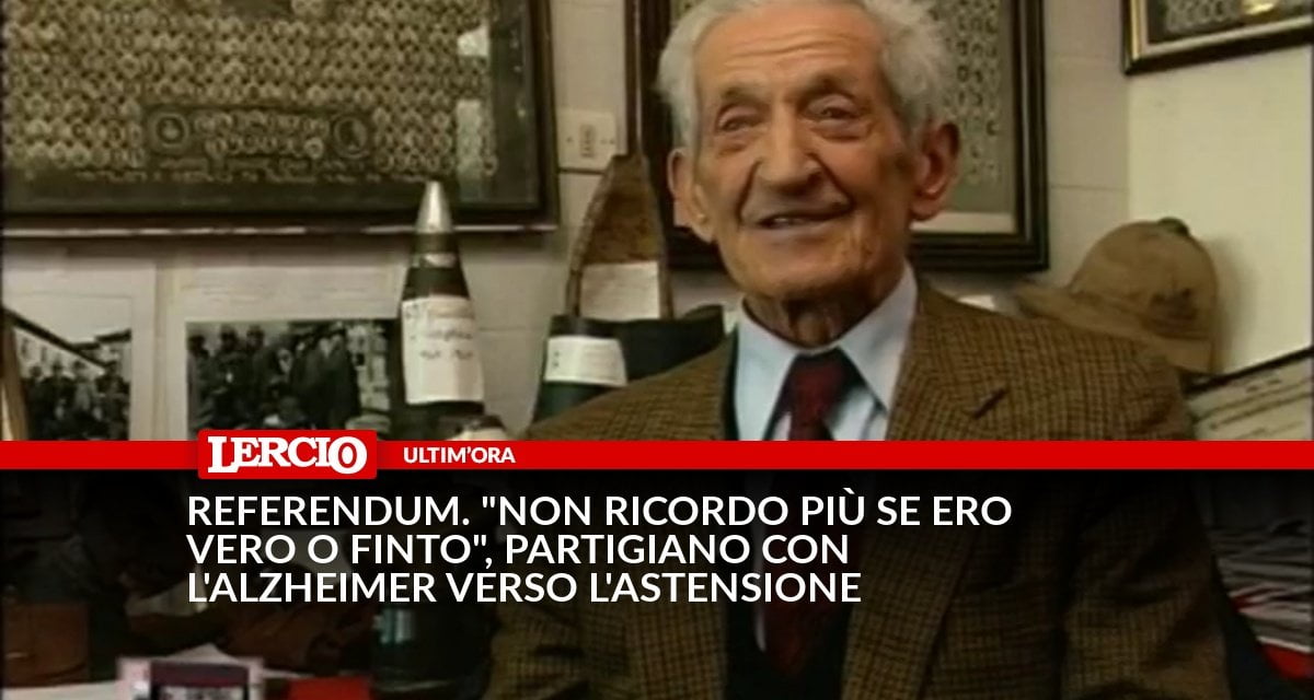 Referendum. “Non ricordo più se ero vero o finto”, partigiano con l'Alzheimer verso l'astensione - Lercio