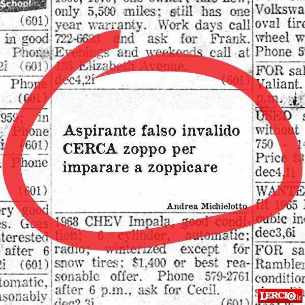 Annunci Lerci 13 Giugno 2016 - Lercio