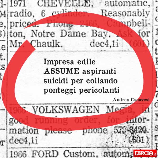 Annunci Lerci 20 Giugno 2016 - Lercio