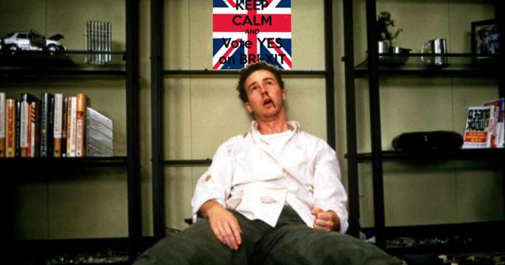 Brexit. Xenofobo inglese scopre di essere diventato extracomunitario e si picchia da solo - Lercio