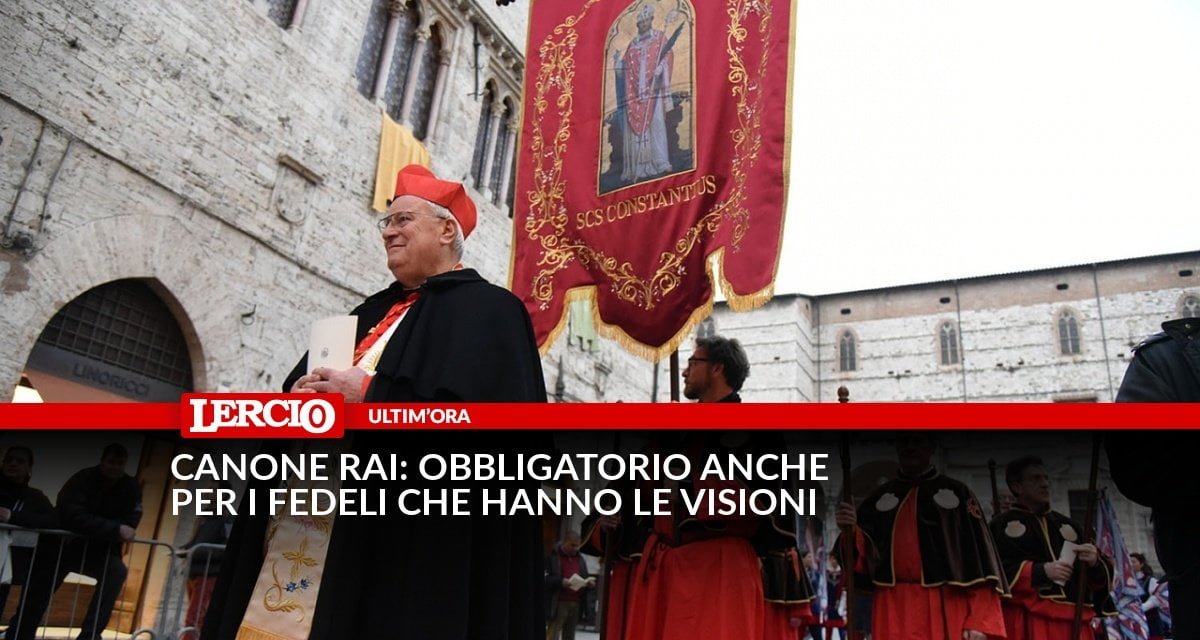 Canone Rai: obbligatorio anche per i fedeli che hanno le visioni - Lercio