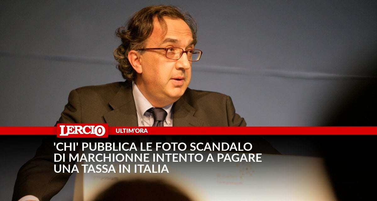 'Chi' pubblica le foto scandalo di Marchionne intento a pagare una tassa in Italia - Lercio