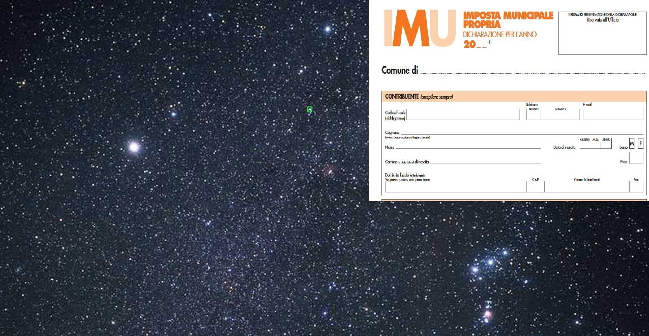 Compra una stella su un sito per astrofili: lo Stato gli chiede 100 miliardi di IMU - Lercio