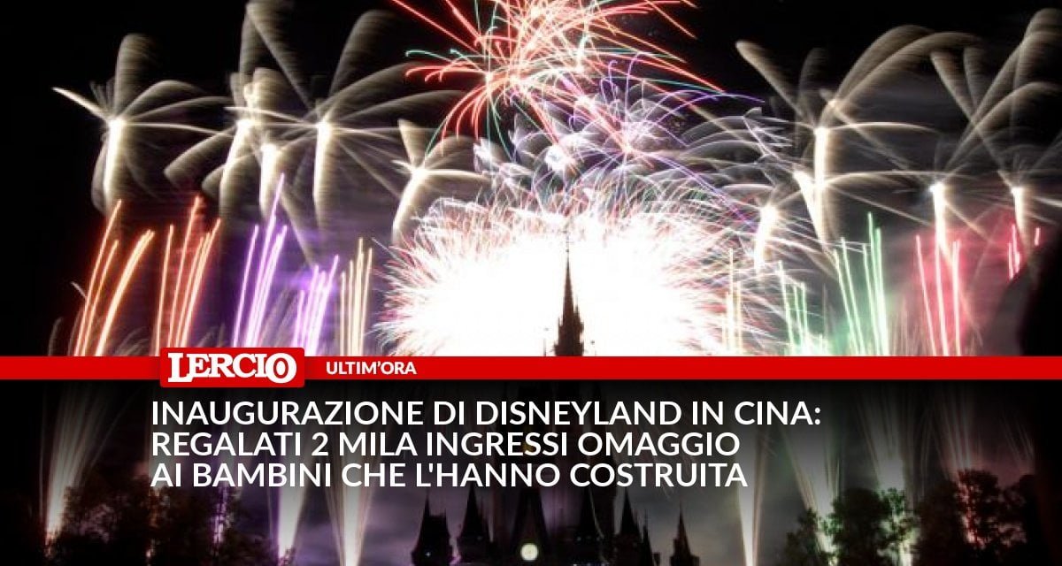 Inaugurazione di Disneyland in Cina: regalati 2000 ingressi omaggio ai bambini che l’hanno costruita - Lercio