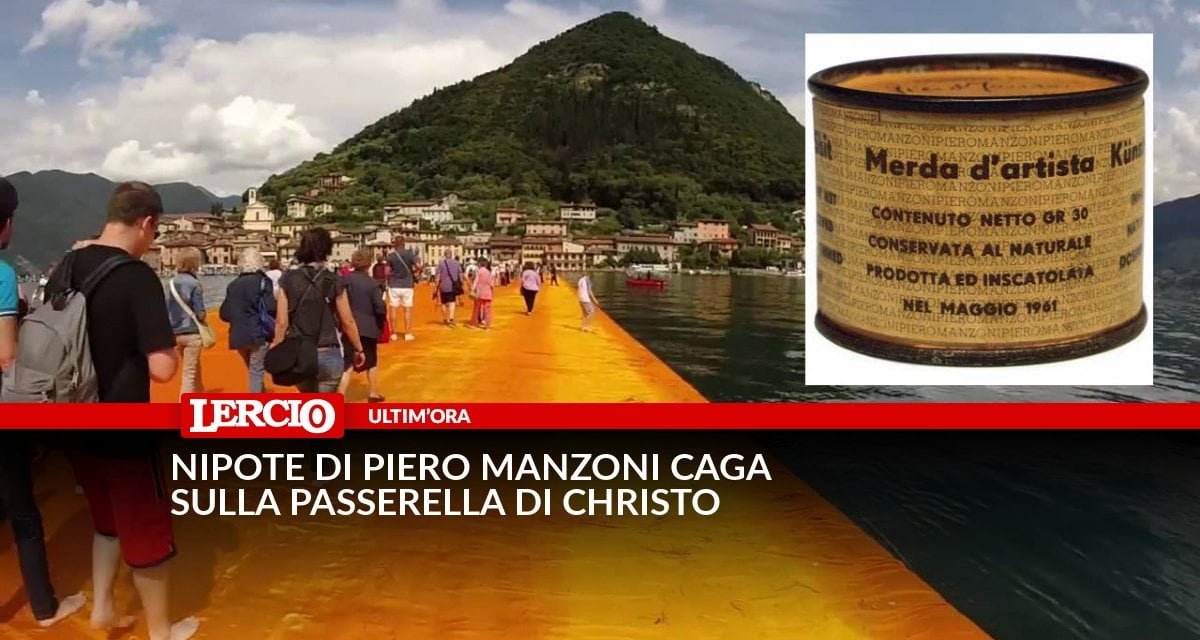 Nipote di Piero Manzoni caga sulla passerella di Christo - Lercio