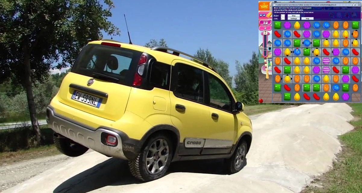 Si distrae un attimo per guidare e fallisce il suo record a Candy Crush - Lercio