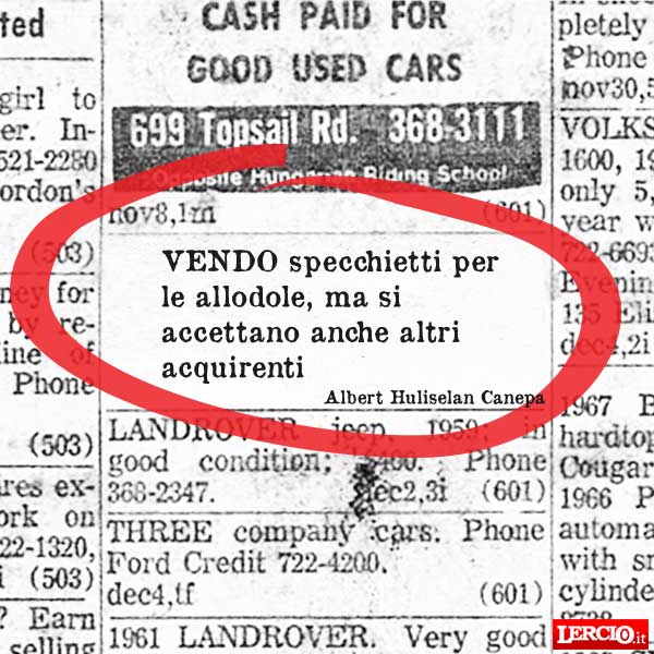 Annunci Lerci 12 Settembre 2016