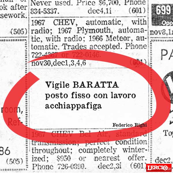 Annunci Lerci 26 Settembre 2016