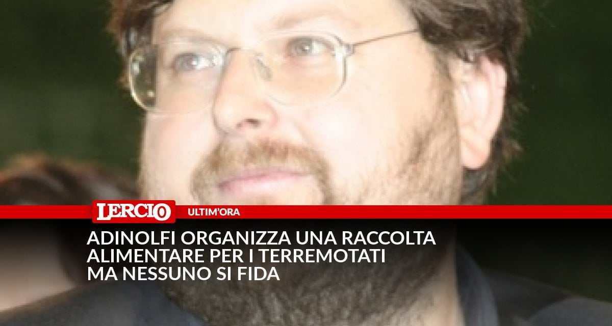 Adinolfi organizza una raccolta alimentare per i terremotati ma nessuno si fida - Lercio