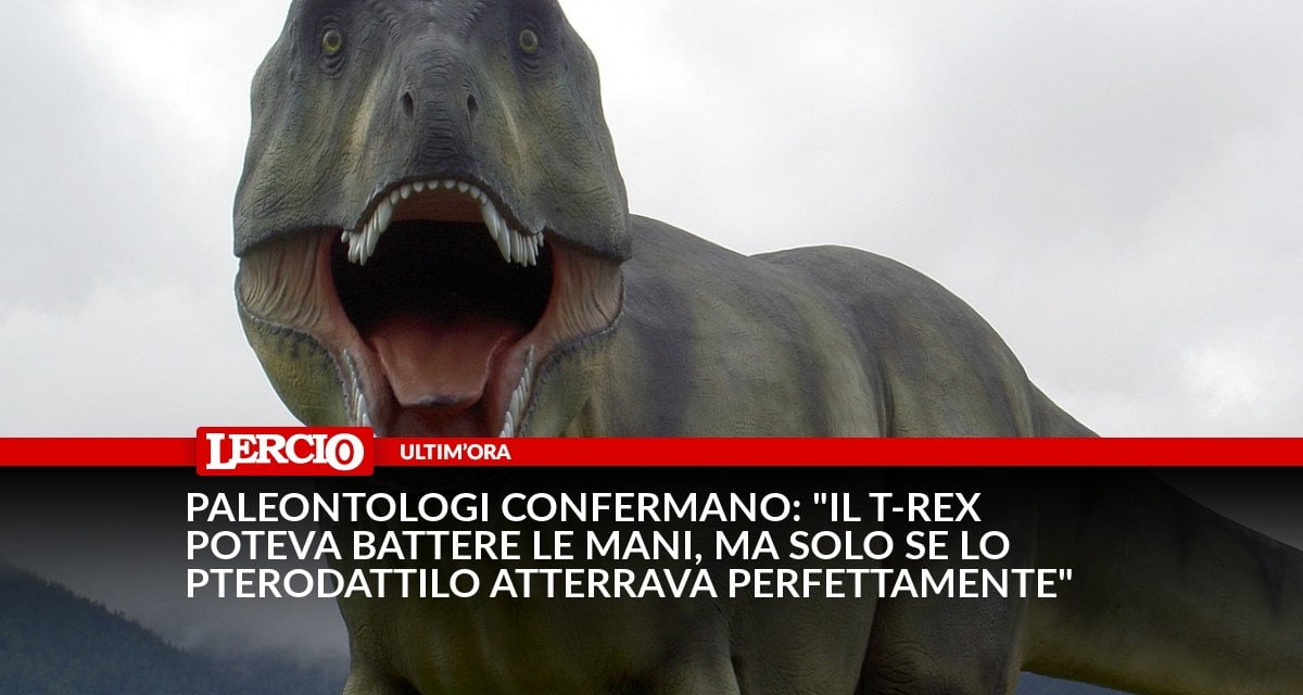 Paleontologi confermano: "Il T-Rex poteva battere le mani, ma solo se lo pterodattilo atterrava perfettamente" - Lercio