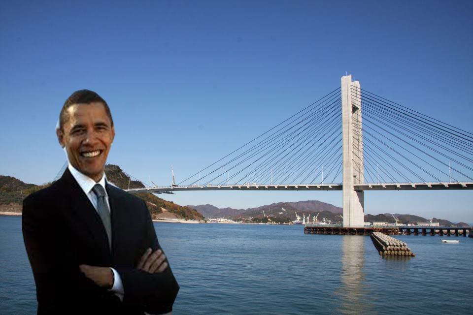 Barack Obama darà il via ai lavori del Ponte sullo Stretto - Lercio