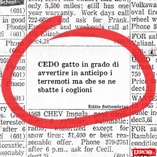 Annunci Lerci 7 Novembre 2016 - Lercio