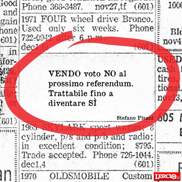 Annunci Lerci 14 Novembre 2016 - Lercio