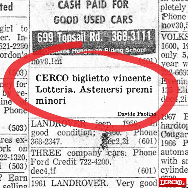 Annunci Lerci 21 Novembre 2016