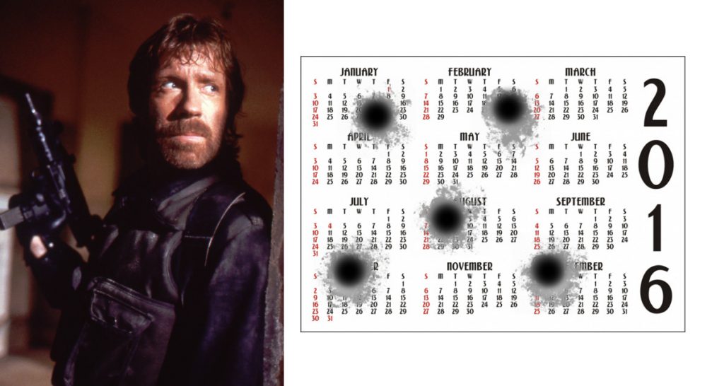 Chuck Norris uccide il 2016 - Lercio