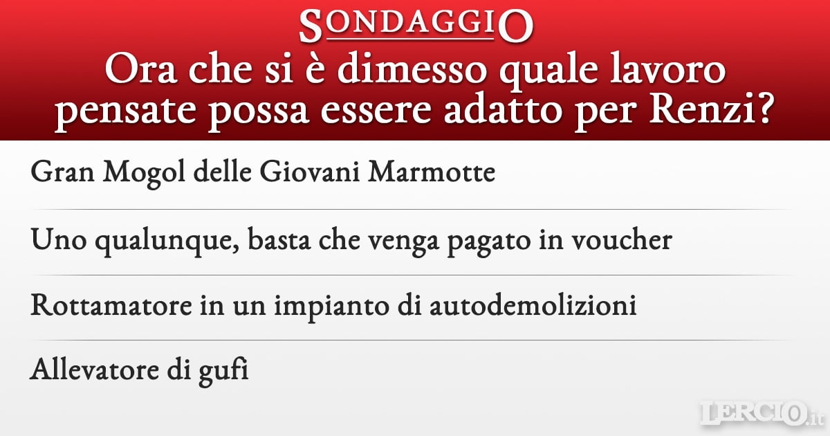 Sondaggio Renzi