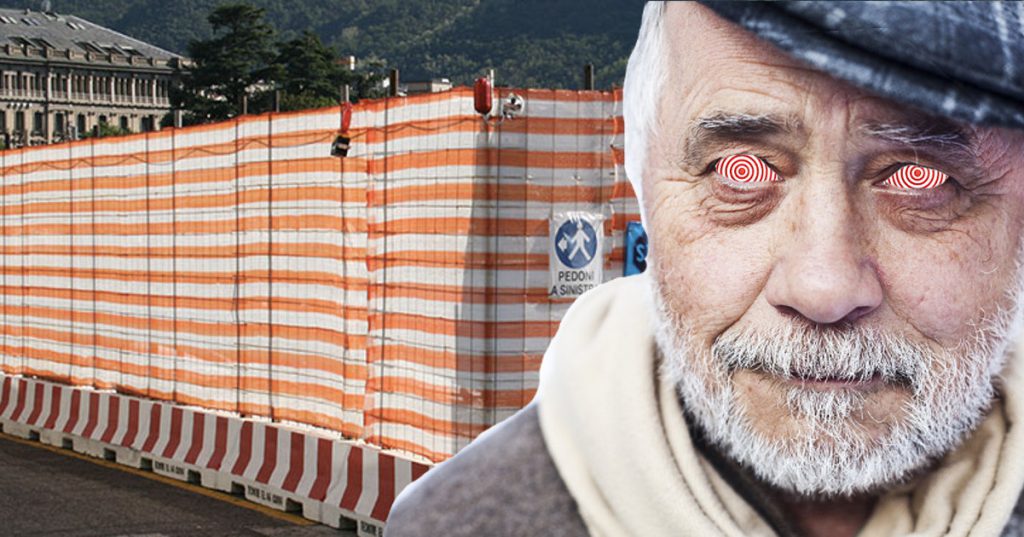 Evoluzione, gli anziani svilupperanno la vista a Raggi X per vedere oltre i muri dei cantieri - Lercio