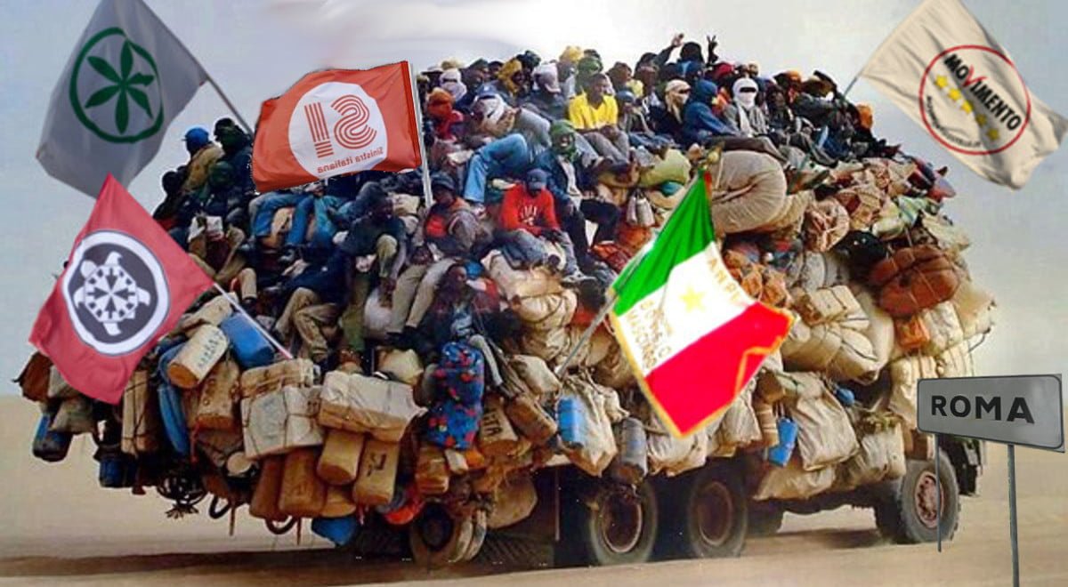 "Guidi di pancia!" "Tu porti solo ruspe!": rissa Grillo-Salvini per la guida del carro dei vincitori - Lercio