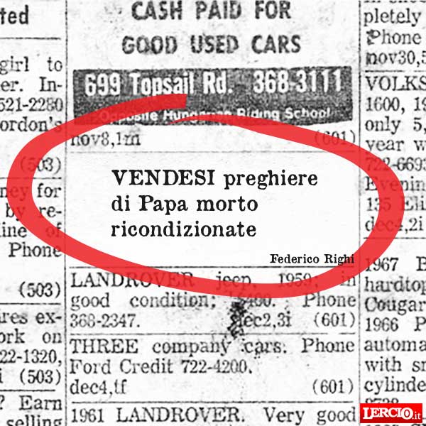 Annunci Lerci 9 Gennaio 2017 - Lercio