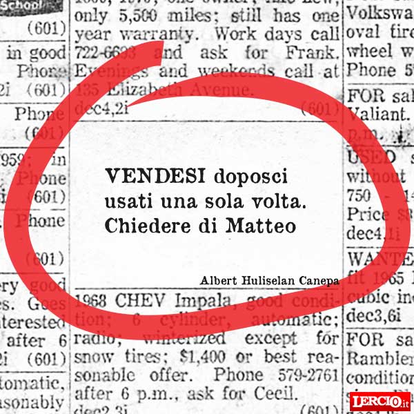 Annunci Lerci 6 Febbraio 2017 - Lercio