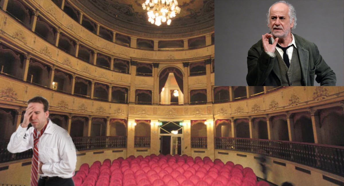 Teatro, non va al bagno per paura di essere sgridato da Servillo: spettatore in prima fila si caca addosso - Lercio