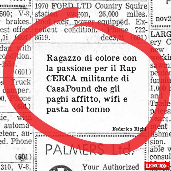 Annunci Lerci 6 Marzo 2017 - Lercio