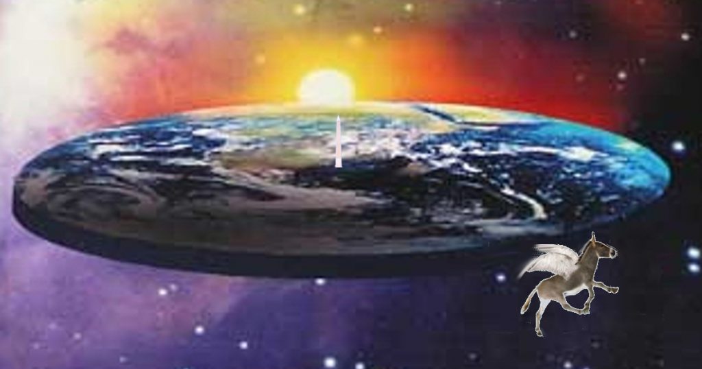 Terrapiattista precipita dal bordo del pianeta ma si salva afferrando una scia chimica - Lercio