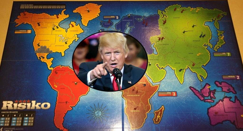 Trump cambia regole del Risiko: "Vietato passare dall'America Centrale agli Stati Uniti" - Lercio