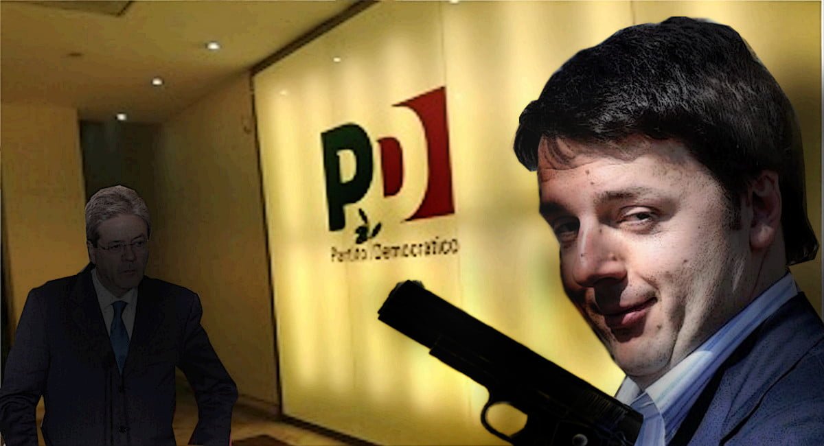 Entra nella sede del PD di notte e Renzi gli spara: grave Gentiloni - Lercio