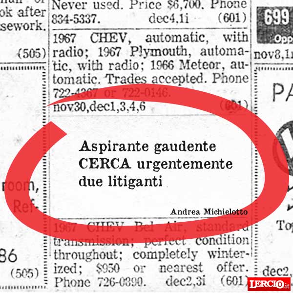 Annunci Lerci 5 Giugno 2017 - Lercio