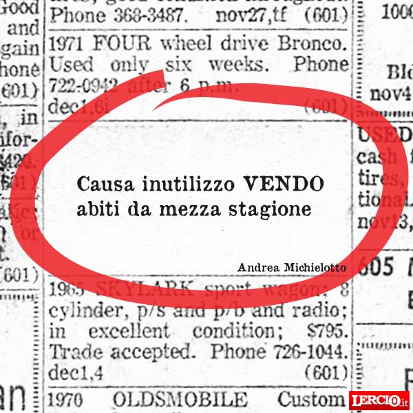 Annunci Lerci 12 Giugno 2017