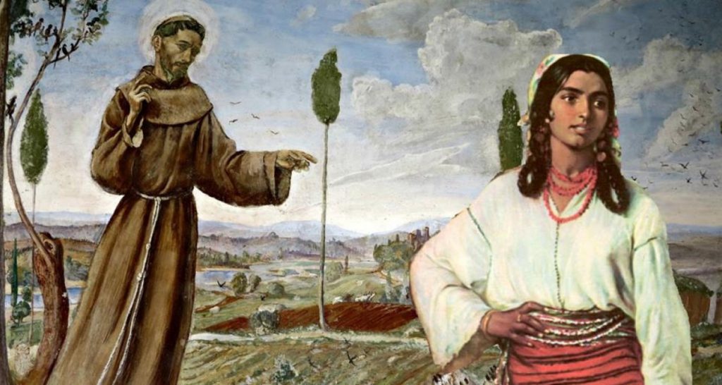 Assisi, scoperto l'affresco "San Francesco caccia i rom" - Lercio