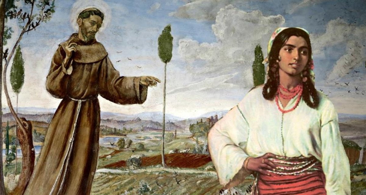 Assisi, scoperto l'affresco "San Francesco caccia i rom" - Lercio